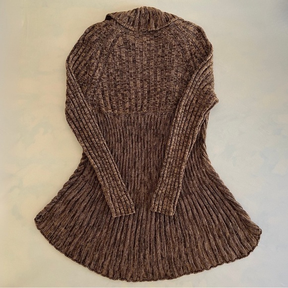 Apt 9 Brown Knit Shawl Long Sleeve Cardigan Sweater - Picture 4 of 6